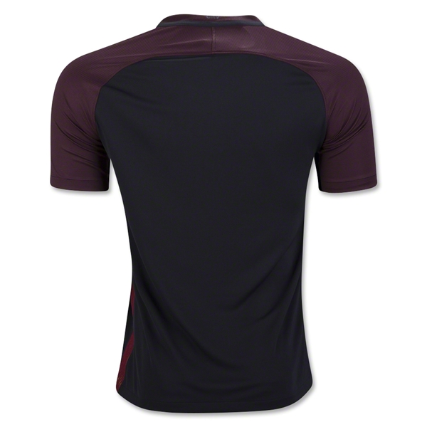 Manchester City Away 2016-17 Black Soccer Jersey Shirt - Click Image to Close